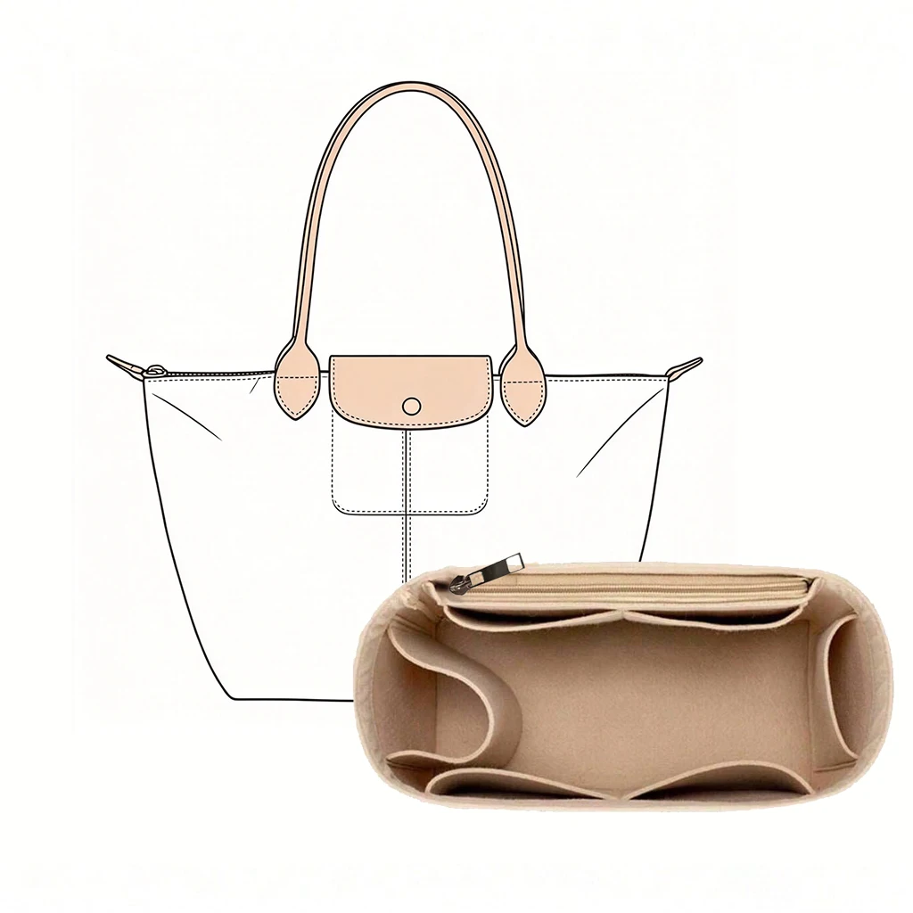 Bag Organizer Felt Purse Inser - Beauty Makeup Women recension och pris